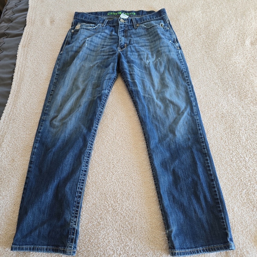 Cinch Sawyer Loose-fit Bootcut Denim Jeans Men's 36 X 32 Distressed Cowboy Rodeo